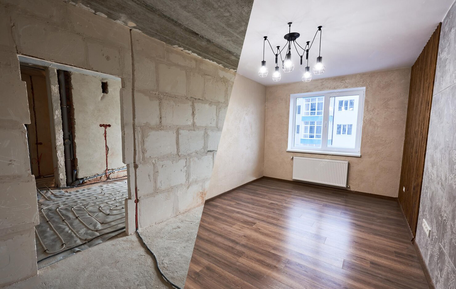 imagen antes y después de una reforma